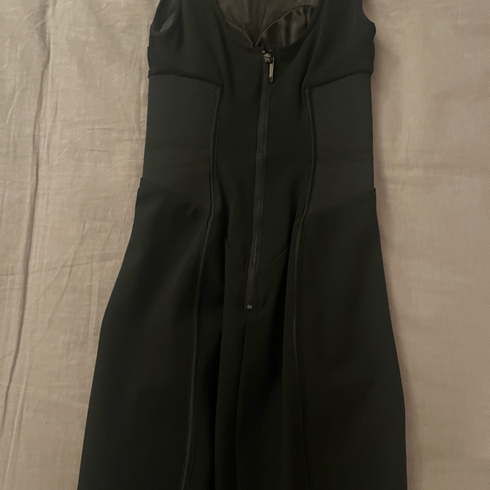 bebe Black Mesh Panel Mini Dress - Picture 2 of 3